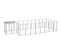 Dog Kennel Silver 10.89 m² Steel