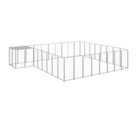 Dog Kennel Silver 20.57 m² Steel