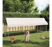 vidaXL Outdoor Dog Kennel with Roof 400x100x150 cm