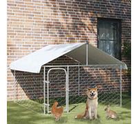 vidaXL Outdoor Dog Kennel with Roof 200x200x150 cm