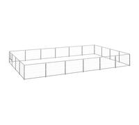 vidaXL Dog Kennel Silver 24 M Steel, Silver