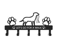 Dog Key Holder for Wall with WALK Lettering, Iron Strong Load-Bearing Dog Lead Hook for Keys and Accessories, Versatile Home Essentials for Hallway and Living Room, Practical Gifts for Pet Owners