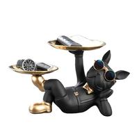 Dog Key Holder - French Bulldog Statue | Resin Cool Dog French Bulldog Statue | Resin Bulldog Figurine Ornaments | Candy Dish Key Holder Bowl | Resin Key Bowl For Hallways | Key Snack Holder Ornament