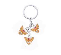 Dog Keychain, Pet Pendant Key Ring, Cute Puppy ID Tags Metal Key Ring for Dog Lover Kids_Chihuahua