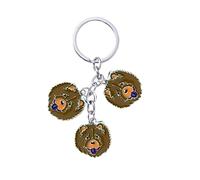 Dog Keychain, Pet Pendant Key Ring, Cute Puppy ID Tags Metal Key Ring for Dog Lover Kids_Chow Chow