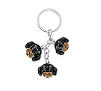 Dog Keychain, Pet Pendant Key Ring, Cute Puppy ID Tags Metal Key Ring for Dog Lover Kids_Dachshund