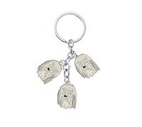 Dog Keychain, Pet Pendant Key Ring, Cute Puppy ID Tags Metal Key Ring for Dog Lover Kids_Old English Sheepdog
