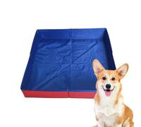 Dog Kiddie Pool - 50 x 50 x 10 cm PVC Flexible And Practical Dog Paddling Pool Foldable Square-Shaped | Multi-Purpose Non-Inflatable Anti-Slip Pet Puppy Paddling Tub For Home Yard Garden Outdoor