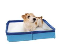 Dog Kiddie Pool PVC Dog Paddling Pool Foldable Square-Shaped