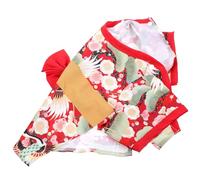 Dog Kimono PET Clothes for Dog Cat Reusable Cloth Red | Japanese Style Costume, Comfortable and Easy to Put, Party and Holiday Wear, Lovely Delicate Look