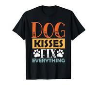 Dog Kisses Fix Everything Vintage Puppy Dog Lovers Value Graphic T-Shirt