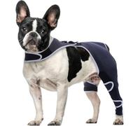 Dog Knee Brace for Back Leg with Anti-Slip Harness Breathable Dog Leg Brace for Torn A rthritis Luxating Patella Post Surgery Recovery Wound Protector Prevents Licking (M, Rear Left Leg)