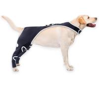 Dog Knee Brace for Back Leg with Anti-Slip Harness Breathable Dog Leg Brace for Torn A rthritis Luxating Patella Post Surgery Recovery Wound Protector Prevents Licking (XS, Rear Both Legs)