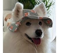 Dog Knee Protector Pad - Breathable Cute Print Dog Elbow Sleeve Comfortable Leg Guard Sleeve for Prevents Licking Chewing for Medium Large Dogs Daily Outdoor Use (Hat#2,XL)