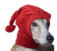 Dog Knit Hat with,Pet Fall Winter Knitted Hat for Dog - Puppy Warm Hood Neck and Head Protector Knitting Cute Pet Apparel for Hunting, Camping