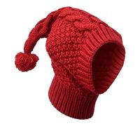 Dog Knit Hat with - Winter Dog Knitting Hat Soft - Cute Pet Apparel Neck and Head Protection Puppy Knit Attached for Camping, Walking
