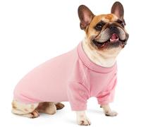 Dog Knit Jumper L, Lightweight Pet T-Shirt for Beagle Miniature Schnauzer Border Terrier, Comfy Casual Dog Sweater Tee, Walks, Travel & Home Comfort, Blossom Pink L