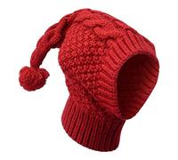 Dog Knit Winter Hat,Warm Winter Knitting Hat - Puppy Cozy Hood with Earmuff Cute Pet Apparel Neck and Head Protector for Small, Medium, Large Dogs