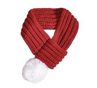 Dog Knitted Scarf - Red, Warm & Cute Christmas Dog Scarf - Perfect Holiday Accessories for Pets