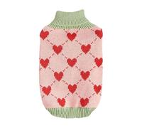 Dog Knitted Sweater Knit Turtleneck Pullover Heart Cat