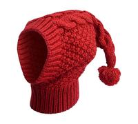 Dog Knitted Warm Hat - Winter Dog Knitting Hat Soft | Cute Pet Apparel Neck and Head Protection Puppy Knit Hat Earmuff Attached for Camping, Walking