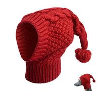 Dog Knitted Warm Winter Knitting Hat, Soft Stretchy Puppy Cap, Cute Christmas Hats for Small, Medium, Large Dogs(Red,L)
