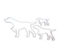 Dog Labrador Shooter Shape Cookie Cutter Dough Biscuit Pastry Fondant Sharp Stencil Animal Pet Puppy Pooch (Set of 3)