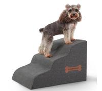 Dog Ladder 3 Steps for Puppies and Cats to Lie, Pets Can Climb, Sit or Climb Windows to Look Out, Waterproof Fabric Cover(15.7 Inches Height)