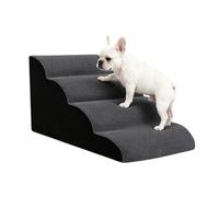 Dog Ladder Steps for Bed Sofa 2/3/4-Step, Pet Stairs for Small Medium Dogs Cats, Gentle Slope Non-slip Dog Ramp, Pet Steps with Removable Washable Cover (Gray-4 Steps)