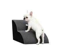 Dog Ladder Steps for Bed Sofa 2/3/4-Step, Pet Stairs for Small Medium Dogs Cats, Gentle Slope Non-slip Dog Ramp, Pet Steps with Removable Washable Cover (Gray-2 Steps)