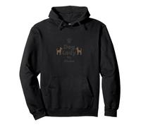 Dog Lady By Choice Proud Pet Owner Paw Print Pullover Hoodie, Adult Unisex, Black, XXL