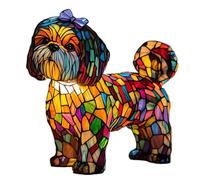 Dog lamp,Stained Glass Dogs Lamps,Puppy Resin nightlight Ornaments Party Decoration Dog Series Art Night Light Dyed Resin Desktop Decoration(Coloring 9)