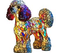 Dog lamp,Stained Glass Dogs Lamps,Puppy Resin nightlight Ornaments Party Decoration Dog Series Art Night Light Dyed Resin Desktop Decoration(Coloring 16)