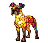 Dog lamp,Stained Glass Dogs Lamps,Puppy Resin nightlight Ornaments Party Decoration Dog Series Art Night Light Dyed Resin Desktop Decoration(Coloring 17)