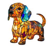 Dog lamp,Stained Glass Dogs Lamps,Puppy Resin nightlight Ornaments Party Decoration Dog Series Art Night Light Dyed Resin Desktop Decoration(Coloring 2)