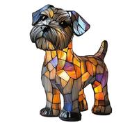 Dog lamp,Stained Glass Dogs Lamps,Puppy Resin nightlight Ornaments Party Decoration Dog Series Art Night Light Dyed Resin Desktop Decoration(Coloring 8)