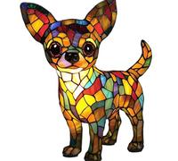Dog lamp,Stained Glass Dogs Lamps,Puppy Resin nightlight Ornaments Party Decoration Dog Series Art Night Light Dyed Resin Desktop Decoration(Coloring 19)