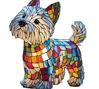 Dog lamp,Stained Glass Dogs Lamps,Puppy Resin nightlight Ornaments Party Decoration Dog Series Art Night Light Dyed Resin Desktop Decoration(Coloring 10)