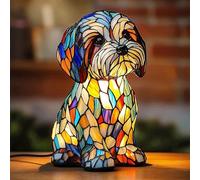 Dog Lamps Corgi Lamps Pug Lamp Shih Tzu Lamp, Cute Pet Theme LED Table Lamp, Schnauzer Light Dachshund Light, Series Art Night Light Cute Pet Dogs Themed LED Table Lights (White-A)