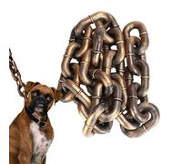 Dog Lea-sh Chain | Waterproof Large Dog Chain Lea-sh | Shock Absorbing Dog Lead Made Of Pla-stic, Dog Training Leashes, Simulated Iron Pet Chains Lea-sh For Cats Dogs