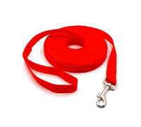 Dog Lead, 10m Waterproof & Adjustable Nylon Dog Leash with Handle and 360° Carabiner, Durable Training Lead for Small, Medium, and Large Dogs (Red)