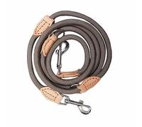 Dog Lead 2.1 m for Medium and Large Dogs, Adjustable Dog Leash with 2 Carabiners, Braided Lead Dog, Simple Robust Free Leads, Lightweight Multifunctional Pet Lead (Khaki, 1 cm x 2.1 m)