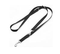 Dog Lead 2.5 m Adjustable Recall Lead with 2 Carabiners, Dog Lead Exercise Lead & Lead Robust Nylon Double Lead Free Leads for Small and Medium Dogs, Black