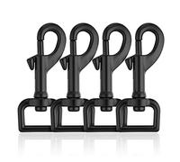 Dog Lead Clips Dog Lead Clasp Black Heavy Duty Snaps Hooks Swivel Snap Hooks Trigger Clip Trigger Snaps base interior width 3/4" 4pcs