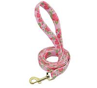 Dog lead Durable Dog Leash Lead Flower Pattern For Small Medium Nylon 150Cm Printed Puppy Walking Red(Pink)