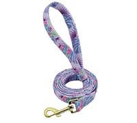 Dog lead Durable Dog Leash Lead Flower Pattern For Small Medium Nylon 150Cm Printed Puppy Walking Red(Violet)