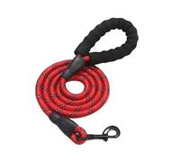 Dog Lead For Cat Durable Large Dog Leash Golden Retriever Medium Big Collar Leashes Strong Reflective Lead Rope Outside Walking(Rosso)