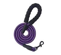 Dog Lead for Dogs, Non-Slip, Explosion-Proof Running Lead with Lockable Carabiner & Padded Hand Strap, Strong Training Lead for Small, Medium, Large Dogs, Purple, 1.2 m x 1.2 cm