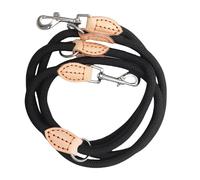 Dog Lead for Medium and Large Dogs, Multifunctional Lead for Dogs, 2.1 m Adjustable with 2 Carabiners, Robust Nylon Dog Leash, Recall Lead Double Lead for 2 Dogs (Black, 1 cm x 2.1 m)