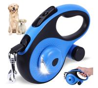 Dog Lead, Non-Slip 8m Retractable Dog Lead, Extendable Dogs Lead With Rechargeable Flashlight And Poop Bag,Up To 50 Kg, 360° Anti-Tangle Nylon,Retractable Dogs Lead fo Walking